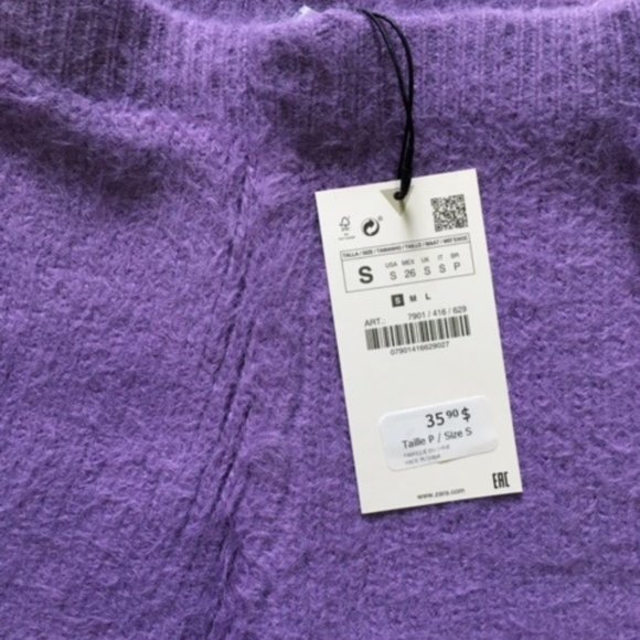 Zara Short Shorts Lilac Purple Soft New With Tag - Picture 4 of 5